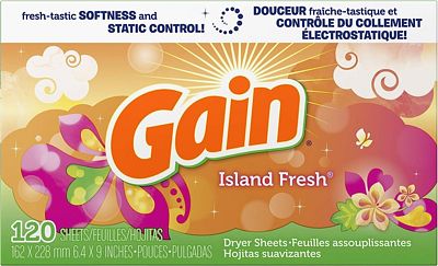 Purchase Gain Dryer Sheets with Freshlock, Island Fresh Scent, 120-count at Amazon.com