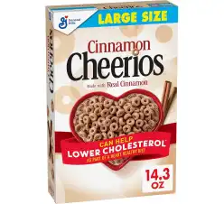 Cinnamon Cheerios Heart Healthy Cereal, Gluten Free With Whole Grain Oats, 14.3 OZ