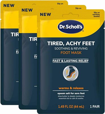 Purchase Dr. Scholl's Tired, Achy Feet Soothing & Reviving Foot Mask, 3 Pair at Amazon.com