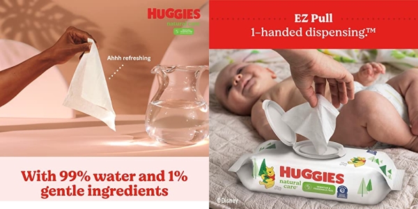 Purchase Sensitive Baby Wipes, Huggies Natural Care Baby Diaper Wipes, Unscented, Hypoallergenic, 6 Flip-Top Packs (288 Wipes Total) on Amazon.com