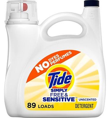 Purchase Simply Liquid Laundry Detergent, Free & Sensitive, 128 Oz, 89 Loads at Amazon.com