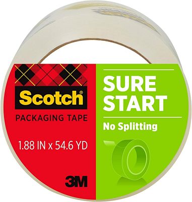 Purchase Scotch Sure Start Packing Tape, Clear, Quiet Unwind and Easy Start, 1.88 in. x 54.6 yd., 1 Tape Roll at Amazon.com