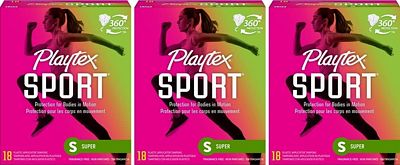 Purchase Playtex Sport Tampons, Super Absorbency, Fragrance-Free - 54ct (3 Packs of 18ct) at Amazon.com