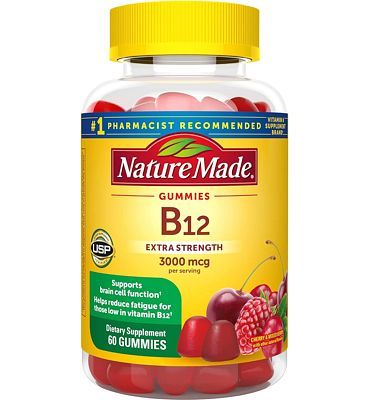 Purchase Nature Made Extra Strength Vitamin B12 Gummies, 3000 mcg per serving, 60 Gummy Vitamins, 30 Day Supply at Amazon.com