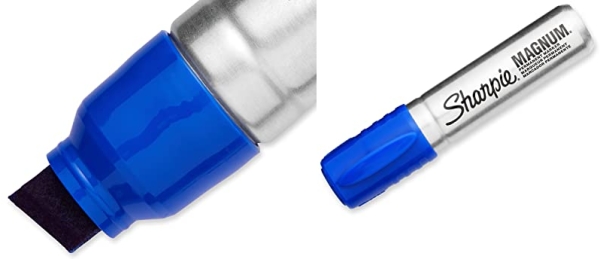 Purchase SHARPIE Magnum Permanent Marker, Oversized Chisel Tip, Great for Poster Boards, Blue, 12 Count on Amazon.com