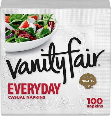 Purchase Vanity Fair Everyday Paper Napkins, 100 2-Ply Disposable Napkins at Amazon.com