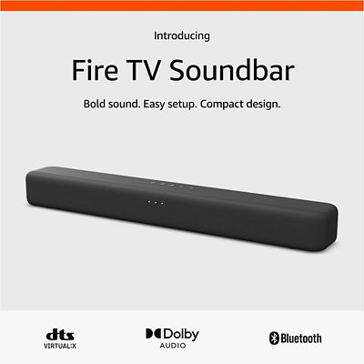 Purchase Introducing Amazon Fire TV Soundbar, compact 2.0 speaker with DTS Virtual:X and Dolby Audio, easy setup at Amazon.com