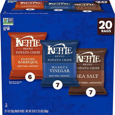 Purchase Kettle Brand Potato Chips Variety Pack, 1 Oz, 20 Ct at Amazon.com