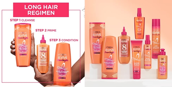 Purchase L'Oreal Paris Elvive Dream Lengths Shampoo and Conditioner Kit for Long, Damaged Hair (Set of 2) on Amazon.com