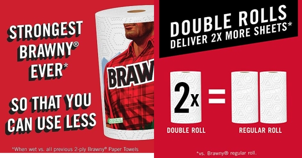 Purchase Brawny Pick-A-Size Paper Towels, 12 Double Rolls = 24 Regular Rolls on Amazon.com