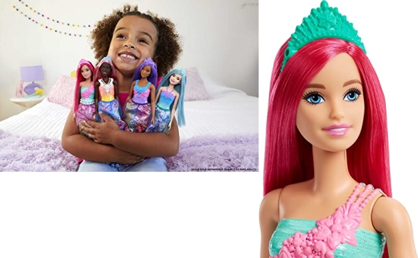 Purchase Barbie Dreamtopia Princess Doll (Dark-Pink Hair), with Sparkly Bodice, Princess Skirt and Tiara, Kids Ages 3 Years Old and Up on Amazon.com