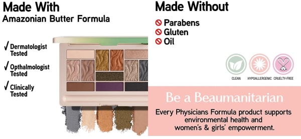 Purchase Physicians Formula Murumuru Butter Eyeshadow Palette, Dermatologist Approved, Sultry Nights on Amazon.com