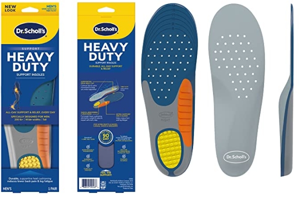 Purchase Dr. Scholl's Heavy Duty Support Pain Relief Orthotics, Designed for Men over 200lbs (for Men's 8-14) on Amazon.com