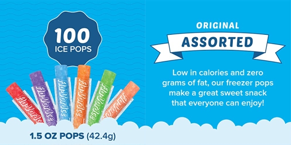 Purchase Fla-Vor-Ice Freezer Pops, Gluten & Fat Free Ice Pops, Fruity Flavors (100 - 1.5 oz pops) on Amazon.com