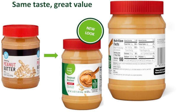 Purchase Amazon Brand - Happy Belly Creamy Peanut Butter, 16 Ounce on Amazon.com