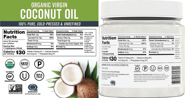 Purchase Viva Naturals Organic Extra Virgin Coconut Oil, 16 Ounce on Amazon.com
