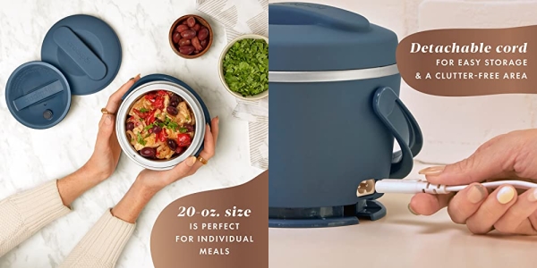 Purchase Crockpot Electric Lunch Box, Portable Food Warmer for On-the-Go, 20-Ounce, Faded Blue on Amazon.com