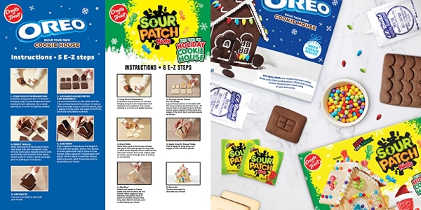 Purchase Create-A-Treat OREO Holiday Cookie House Kit and SOUR PATCH KIDS Holiday Cookie House Kit, Holiday Cookie House Decorating Kit Variety Pack, 2 Pack on Amazon.com