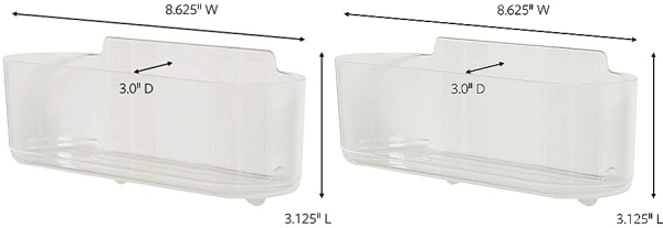 Purchase Command Large Caddy, Clear, with 4 Clear Indoor Strips, Organize Damage-Free on Amazon.com