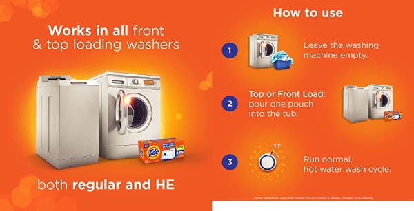Purchase Washing Machine Cleaner by Tide for Front and Top Loader Washer Machines, (2.6oz each) (Pack of 5) on Amazon.com