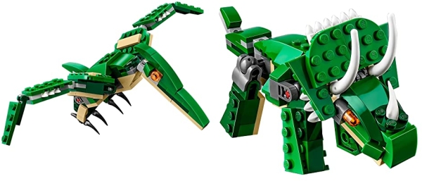 Purchase LEGO Creator Mighty Dinosaurs 31058 Build It Yourself Dinosaur Set, Create a Pterodactyl, Triceratops and T Rex Toy (174 Pieces) on Amazon.com