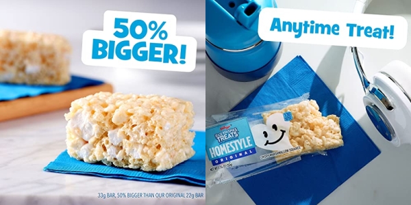 Purchase Rice Krispies Treats Homestyle Marshmallow Snack Bars, Kids Snacks, School Lunch, Original(6 Boxes, 36 Bars) on Amazon.com