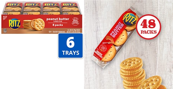 Purchase RITZ Peanut Butter Sandwich Crackers, 48 Snack Packs (6 Boxes) on Amazon.com