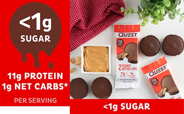 Purchase Quest Nutrition High Protein Low Carb, Gluten Free, Keto Friendly, Peanut Butter Cups, 17.76 Ounce on Amazon.com