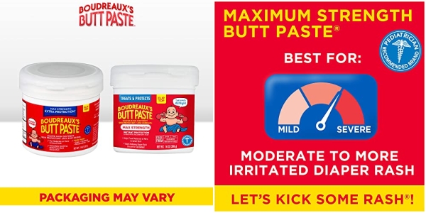 Purchase Boudreaux's Butt Paste Maximum Strength Diaper Rash Cream, Ointment for Baby, 14 oz Flip-Top Jar on Amazon.com