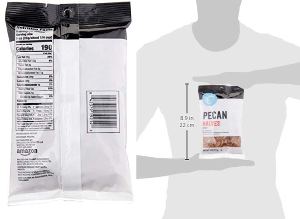 Purchase Amazon Brand - Happy Belly Pecan Halves, 8 Ounce on Amazon.com