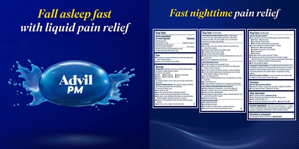 Purchase Advil PM Liqui-Gels Pain Reliever and Nighttime Sleep Aid - 2x80 Liquid Filled Capsules on Amazon.com
