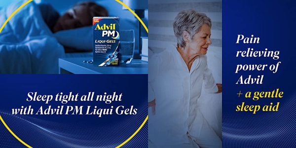 Purchase Advil PM Liqui-Gels Pain Reliever and Nighttime Sleep Aid - 2x80 Liquid Filled Capsules on Amazon.com