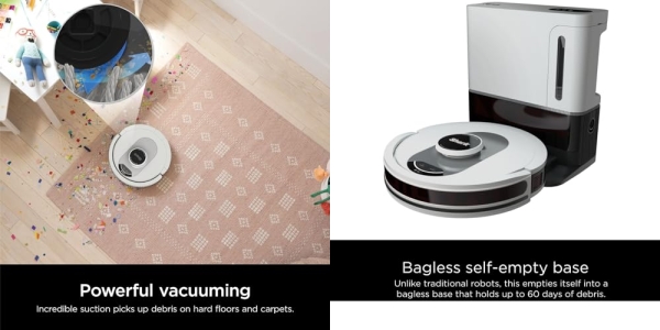 Purchase Shark AI Ultra Voice Control Robot Vacuum with Matrix Clean Navigation, Home Mapping, Homes with Pets (Silver/Black) on Amazon.com