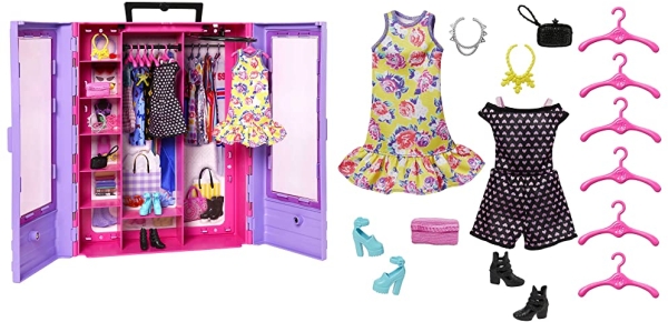 Purchase Barbie Fashionistas Doll & Playset, Ultimate Closet with Barbie Clothes (3 Outfits) & Fashion Accessories Including 6 Hangers on Amazon.com