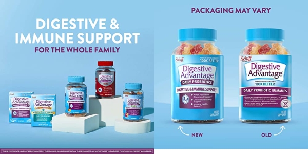 Purchase Digestive Advantage Probiotic Gummies For Digestive Health, Daily Probiotics For Women & Men, Support For Occasional Bloating, Minor Abdominal Discomfort & Gut Health, 80ct Natural Fruit Flavors on Amazon.com