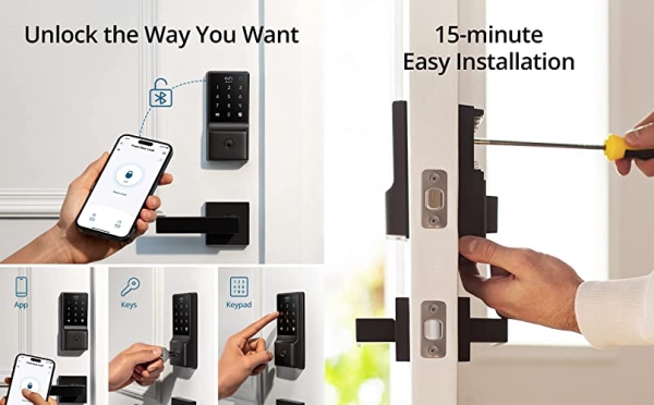 Purchase eufy Security C210(E110) Smart Lock, 5-in-1 Keyless Entry Door Lock, Built-in WiFi Deadbolt, Smart Door Lock, No Bridge Required, Easy Installation, Touchscreen Keypad, App Remote Control, BHMA Cert. on Amazon.com