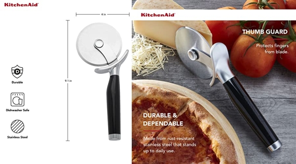 Purchase KitchenAid Classic Pizza Wheel, 9-Inch, Black on Amazon.com