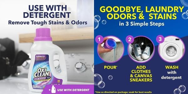 Purchase OxiClean Odor Blasters Odor & Stain Remover Laundry Booster, 50 oz. on Amazon.com