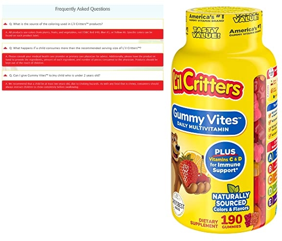 Purchase L'il Critters Gummy Vites Complete Kids Gummy Vitamins, 190 Count on Amazon.com