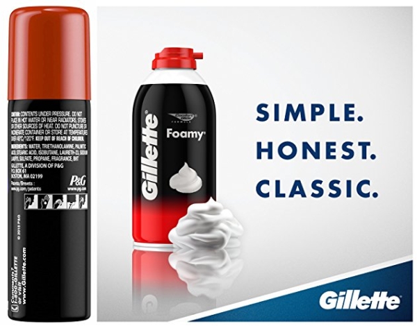 Purchase Gillette Foamy Regular Shaving Foam, 2 oz on Amazon.com