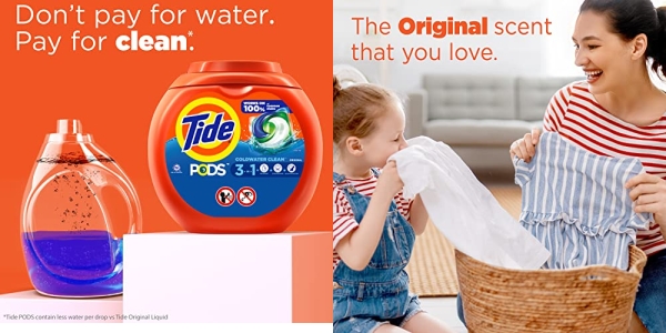 Purchase Tide PODS Liquid Laundry Detergent Soap Pacs, HE Compatible, 76 Count, Powerful 3-in-1 Clean in one Step, Original Scent on Amazon.com