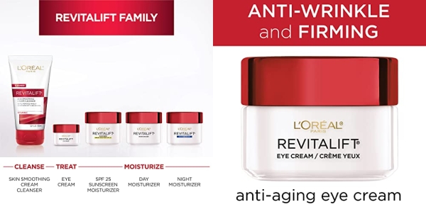 Purchase L'Oreal Paris Skincare Revitalift Anti-Wrinkle and Firming Eye Cream Treatment with Pro-Retinol Fragrance Free 0.5 oz. on Amazon.com