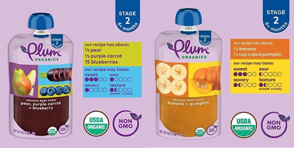 Purchase Plum Organics Stage 2, Organic Baby Food, Fruit and Veggie Variety Pack, 4 ounce pouches (Pack of 18) on Amazon.com