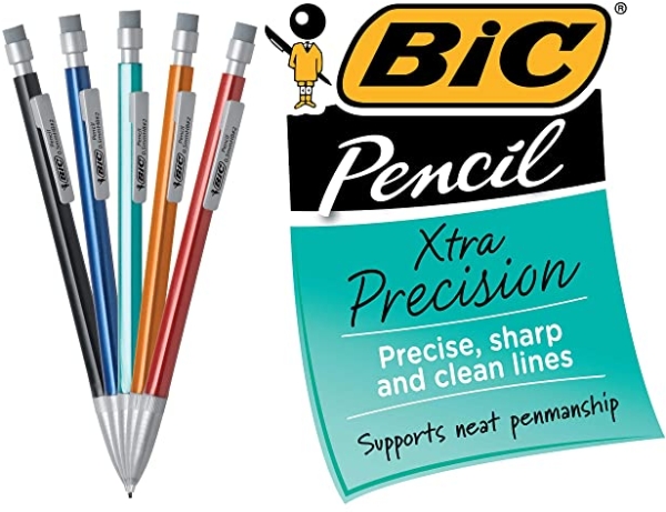 Purchase BIC Xtra-Precision Mechanical Pencil, Metallic Barrel, Fine Point (0.5mm), 24-Count on Amazon.com