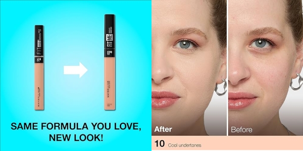 Purchase Maybelline Fit Me Liquid Concealer Makeup, Natural Coverage, Oil-Free, Fair, 0.23 fl. oz. on Amazon.com