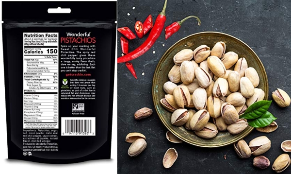 Purchase Wonderful Pistachios Sweet Chili Pouch, 7 Ounce on Amazon.com