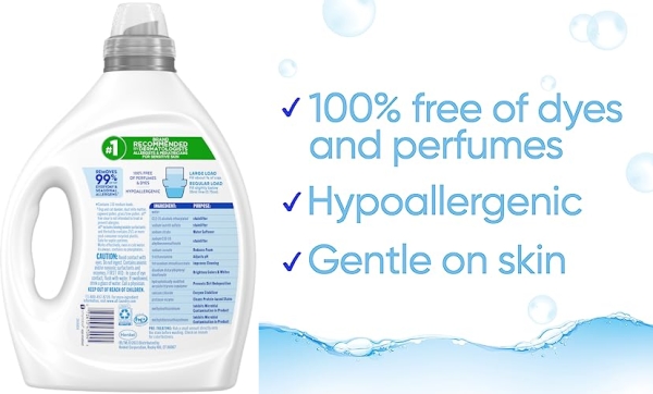 Purchase all Liquid Laundry Detergent, Free Clear for Sensitive Skin, 2X Concentrated, 110 Loads on Amazon.com
