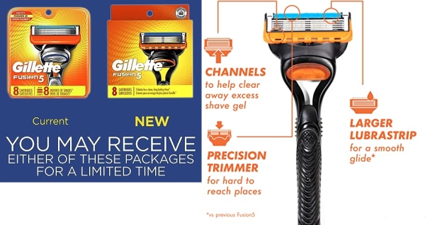 Purchase Gillette Fusion5 Men's Razor Blades, 8 Blade Refills on Amazon.com