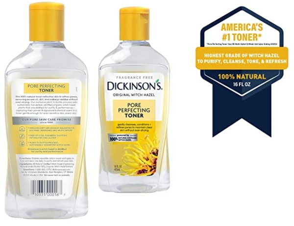 Purchase Dickinsons Original Witch Hazel Pore Perfecting Toner 16 oz on Amazon.com