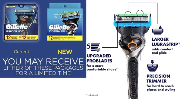 Purchase Gillette Fusion5 ProGlide Men's Razor Blades Refills, 12 Count, Mens Fusion Razors / Blades on Amazon.com